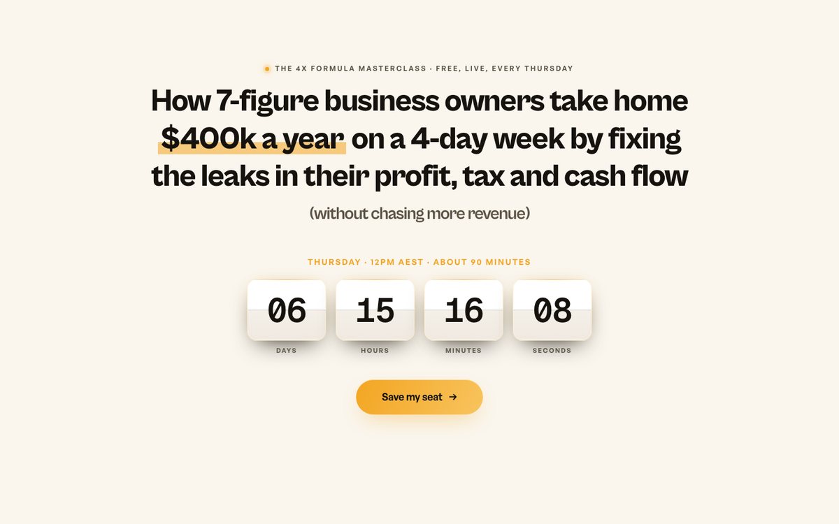 Registration page preview